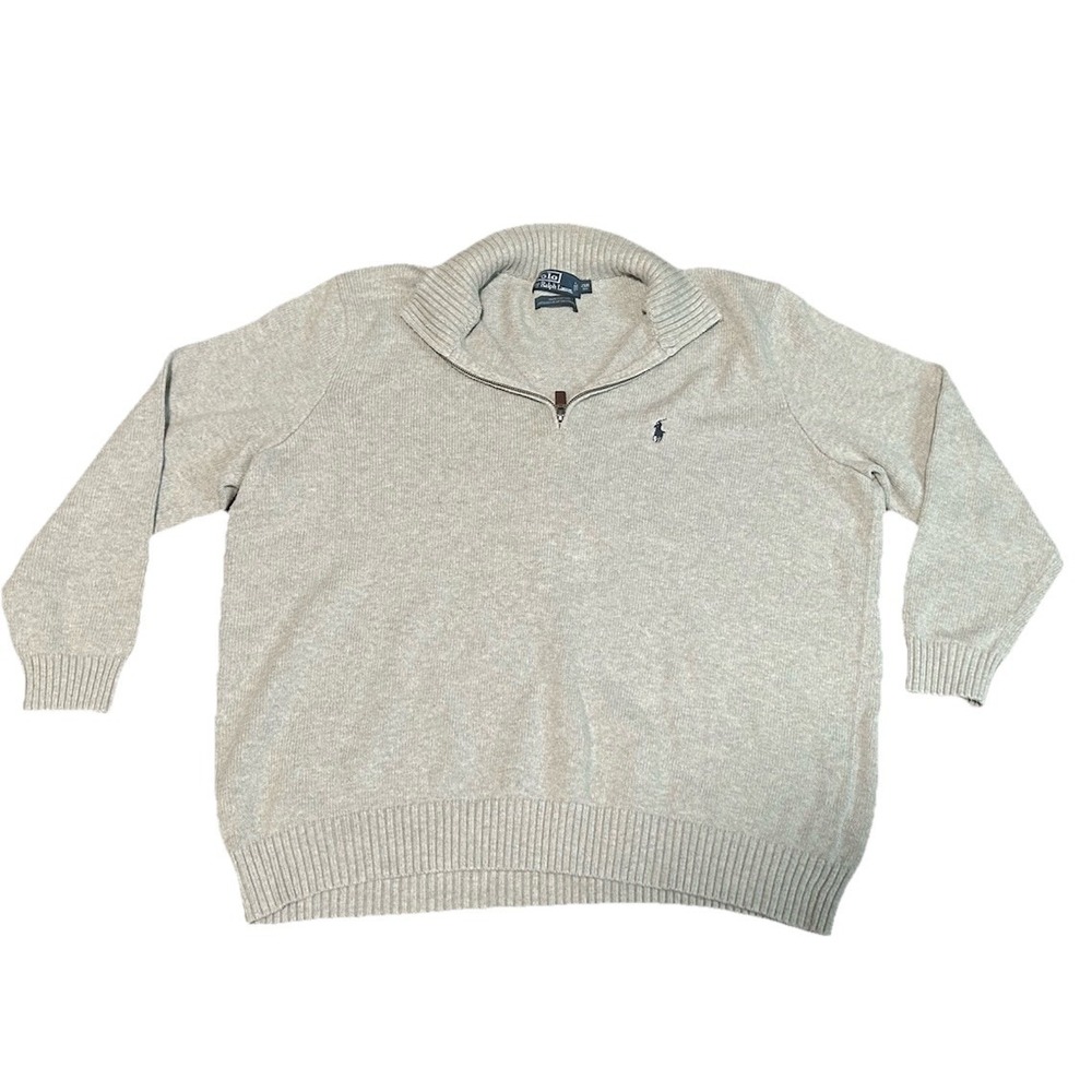 Ralph Lauren Half Zip Sweater Navy Blue Pony  Size 2XB